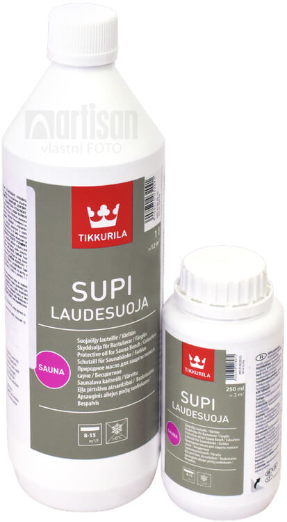TIKKURILA Supi bench protection - údržbový olej na saunové lavičky v objemu 0.250 l a 1 l